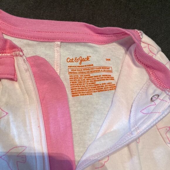 Toddler Girl Bundle 4 CloudIsland Onsies & 2 Cat & Jack Footless Pajama 24M NWT - Picture 9 of 9